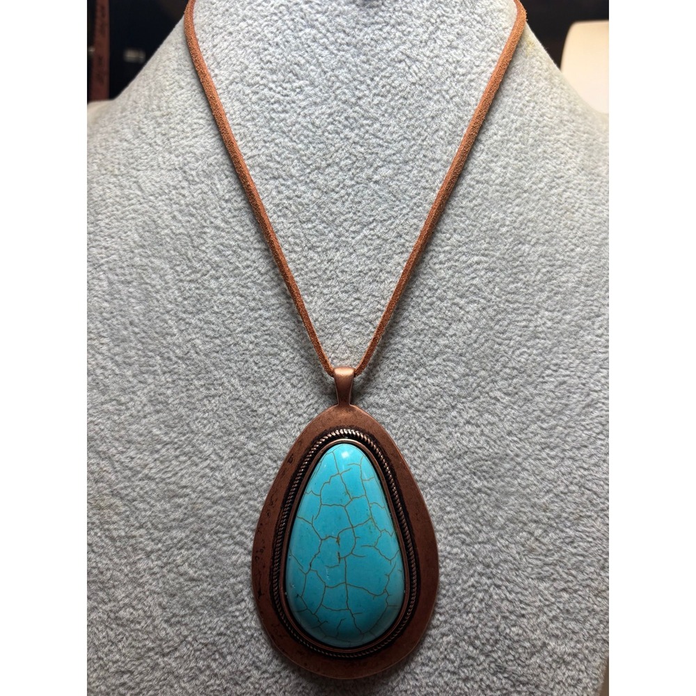 #56.  Southwestern Style Turquoise Necklace Earring Set